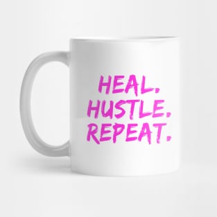 Heal Hustle Repeat Neon Pink Mug